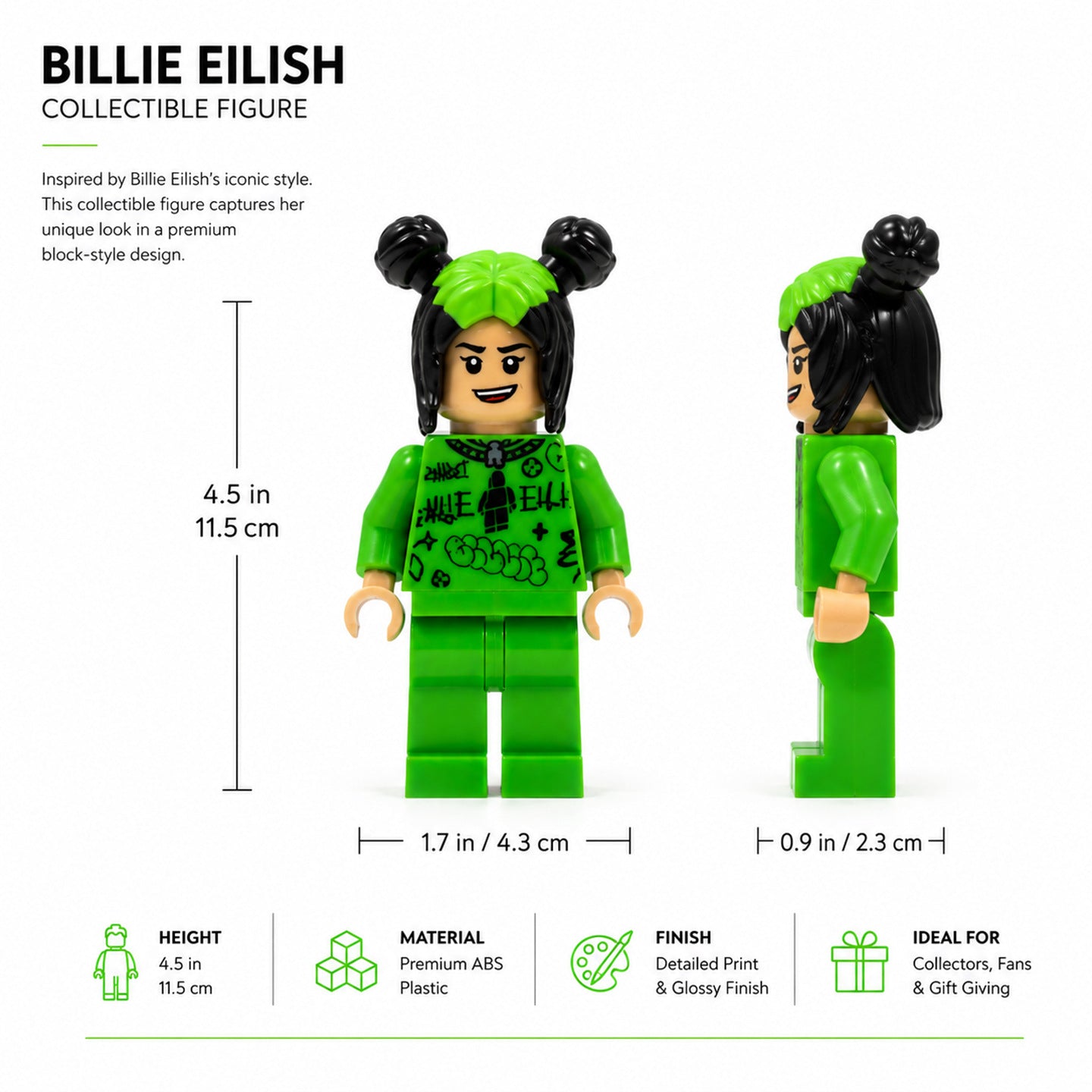 Billie Eilish Green Hair Era Figure