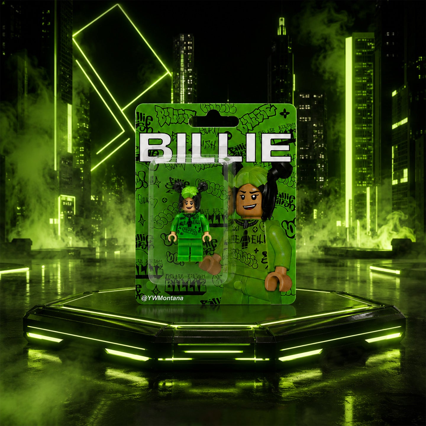 Billie Eilish Green Hair Era Figure